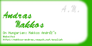 andras makkos business card